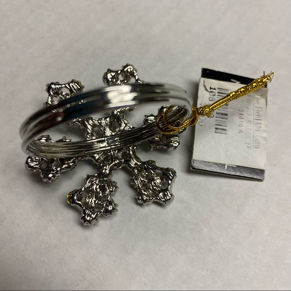 Snowflake rhinestone gem napkin ring MURVAL Field Museum gift shop NEW with tag - Picture 10 of 10
